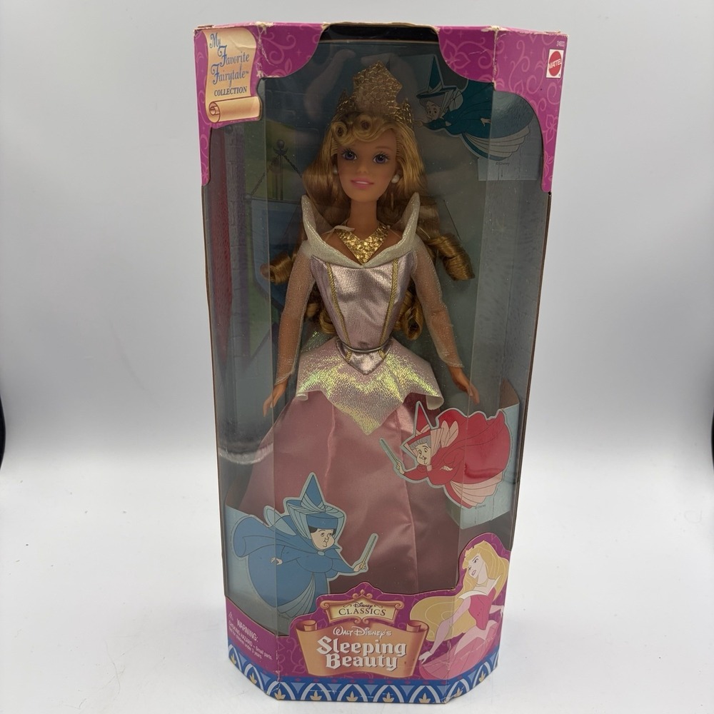 My Favorite Fairytale Disney Princess Aurora Sleeping Beauty Barbie Mattel 2000